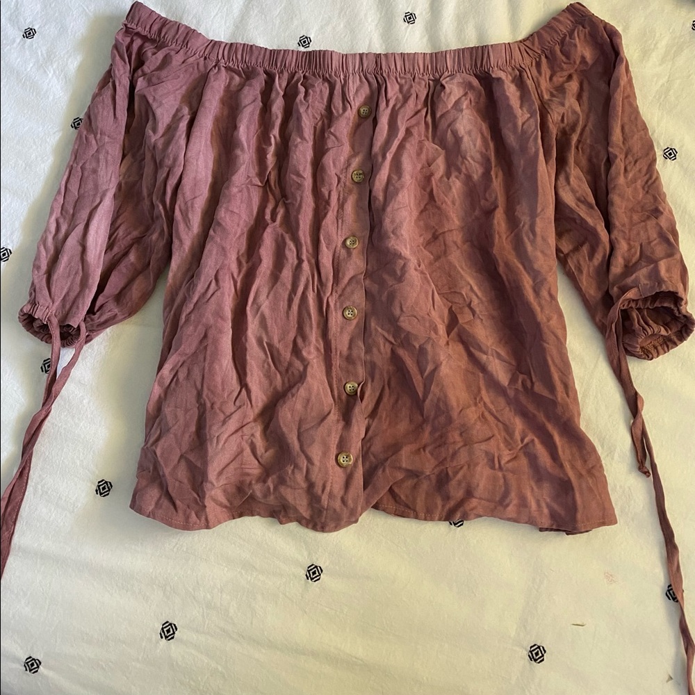 Rue 21 mauve 3/4 sleeve blouse